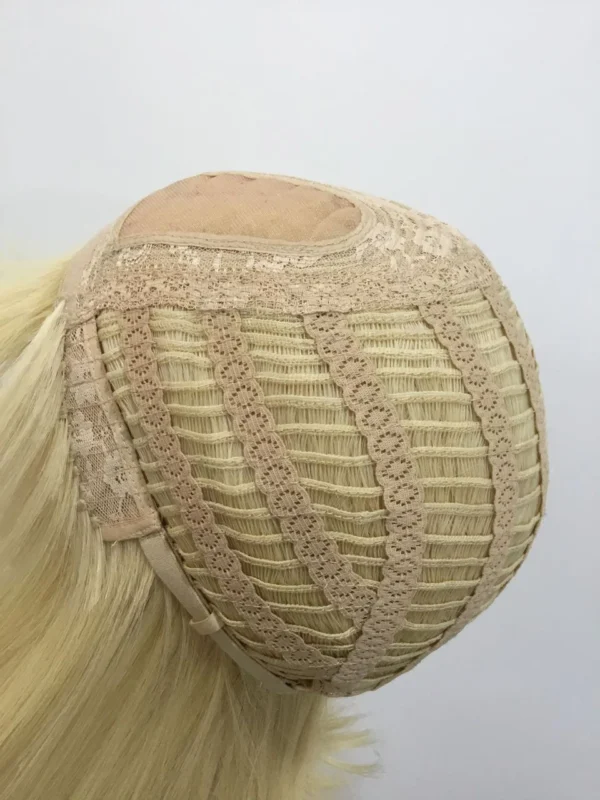 Peruka z włosów naturalnych blond HIGHLIGHTS 613# z grzywką ŻANETA - obrazek 2