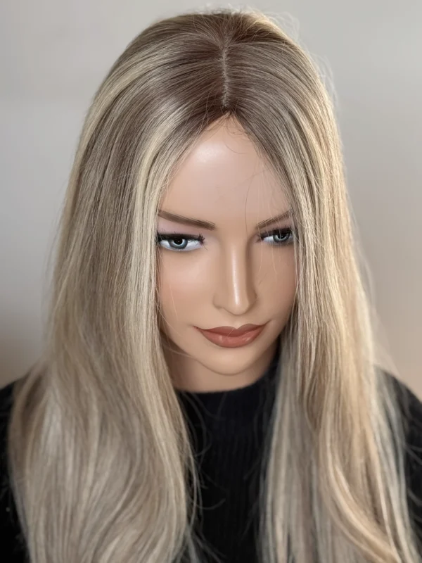 Toper z włosów naturalnych System Uzupełnień  SILK   TOPPER 9*9  KOD #27