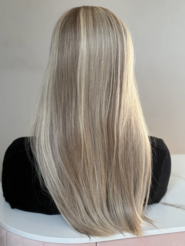 Toper z włosów naturalnych System Uzupełnień  SILK   TOPPER 9*9  KOD #27 - obrazek 8
